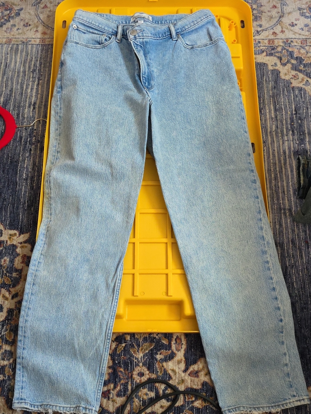 Abercrombie & Fitch Light Blue Straight-Leg Women's Jeans